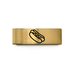 couple tungsten ring set – gold tungsten hot dog wedding band