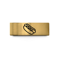 couple tungsten ring set – gold tungsten hot dog wedding band