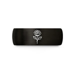 matching couple jewelry sets – black tungsten single bloom wedding band