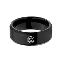 tungsten band for couples – black tungsten octahedron wedding band