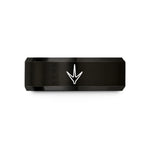 matching wedding bands men – black tungsten turkey tracks wedding band