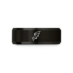 unique anniversary presents – black tungsten bat wing wedding band