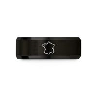 unique romantic presents – black tungsten france wedding band