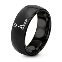 His And Her Valentine Gifts – black tungsten pallet jack ring
