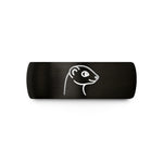couples tungsten wedding bands – black & rose gold tungsten ferret wedding band