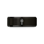 unisex wedding ring sets – black tungsten fish spatula wedding band