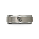 engraved wedding bands set – grey tungsten bandage roll wedding band