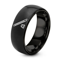 His And Hers Engagement Ring Set – black tungsten cello bow rosin ring