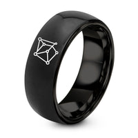 His And Hers Engagement Ring Set – black tungsten orion constellation ring