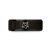 matching wedding ring bands – black tungsten orion constellation wedding band
