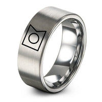matching wedding band sets – gray tungsten intersex flag ring