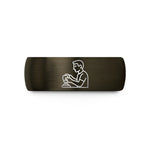 unique couples ring sets – gunmetal & black tungsten detailer polisher wedding band