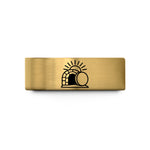 unique promise rings – gold tungsten empty tomb sunrise wedding band
