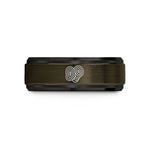 modern wedding band styles – gunmetal & black tungsten index contour wedding band