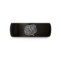 matching rings for couples – black tungsten king snake coiled wedding band