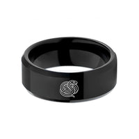 best couples ring styles – black tungsten king snake coiled wedding band