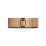 personalized couple presents shop – rose gold & blue tungsten soda can wedding band