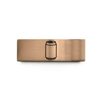personalized couple presents shop – rose gold & blue tungsten soda can wedding band