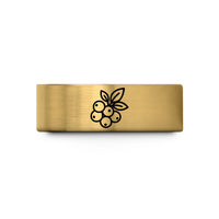 personalized rings for couples – gold tungsten berry cluster wedding band