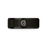 matching bands for partners – black tungsten spartan helmet wedding band