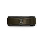 tungsten bands for women – gunmetal & black tungsten the tower wedding band