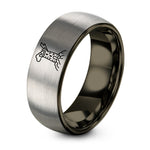 His And Hers Gifts for Couples – gunmetal & grey tungsten the tower ring