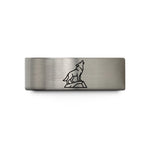 personalized couple jewelry presents – grey tungsten howling coyote wedding band