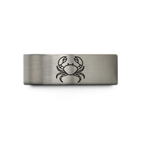 tungsten carbide rings – black & blue & grey tungsten king crab wedding band