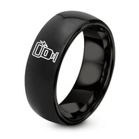His And Hers Gifts Rings – black tungsten flash speedlight ring