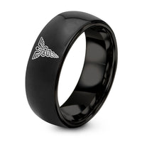 His And Hers Gifts Rings – black tungsten md caduceus ring