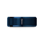 tungsten wedding band set – black & blue tungsten swizzle stick wedding band