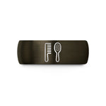 matching tungsten band rings – gunmetal & black tungsten comb brush wedding band
