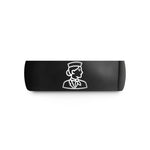 matching tungsten bands for couples – black tungsten flight attendant icon wedding band
