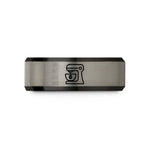 tungsten wedding ring set – black & silver tungsten stand mixer wedding band