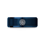 tungsten bands his hers – blue tungsten brain circuits wedding band