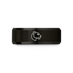 unisex tungsten wedding bands – black tungsten lioness wedding band