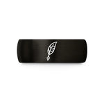 unisex tungsten wedding rings – black tungsten quill pen wedding band