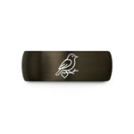 couples tungsten wedding bands – gunmetal & black tungsten songbird heart wedding band