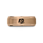 unisex tungsten wedding bands – rose gold tungsten vampire couple silhouette wedding band