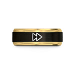 tungsten wedding rings men – black & gold tungsten fwd icon wedding band