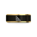 unisex tungsten wedding bands – black & gold tungsten set square wedding band