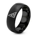 His And Hers Wedding Bands – black tungsten set square ring