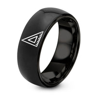 His And Hers Wedding Bands – black tungsten set square ring