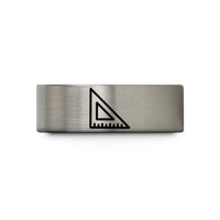 customizable wedding band sets – gold & grey tungsten set square wedding band
