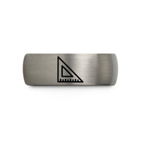 customizable wedding band sets – grey tungsten set square wedding band