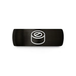 engraved tungsten rings men – black & rose gold tungsten sushi roll wedding band
