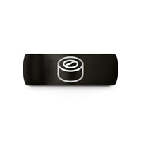 engraved tungsten rings men – black & rose gold tungsten sushi roll wedding band