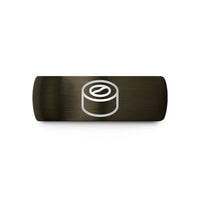 tungsten couple wedding bands – gunmetal & rose gold tungsten sushi roll wedding band
