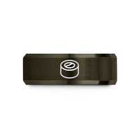 tungsten couple wedding bands – gunmetal & rose gold tungsten sushi roll wedding band