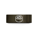 ladies tungsten rings wedding – gunmetal & rose gold tungsten sushi roll wedding band